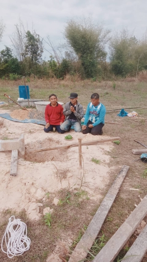 ตั้งฐานจุดบั้งไฟขนาดเล็ก เพื่อเตรียมความพร้อมในการจัดงาน ประเพณีบุญบั้งไฟ ประจำปี 2569