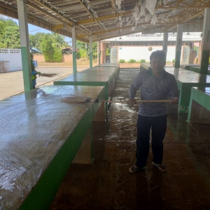 งานรักษาความสะอาด กองสาธารณสุขและสิ่งแวดล้อม ร่วมกับ งานป้องกันและบรรเทาสาธารณภัย